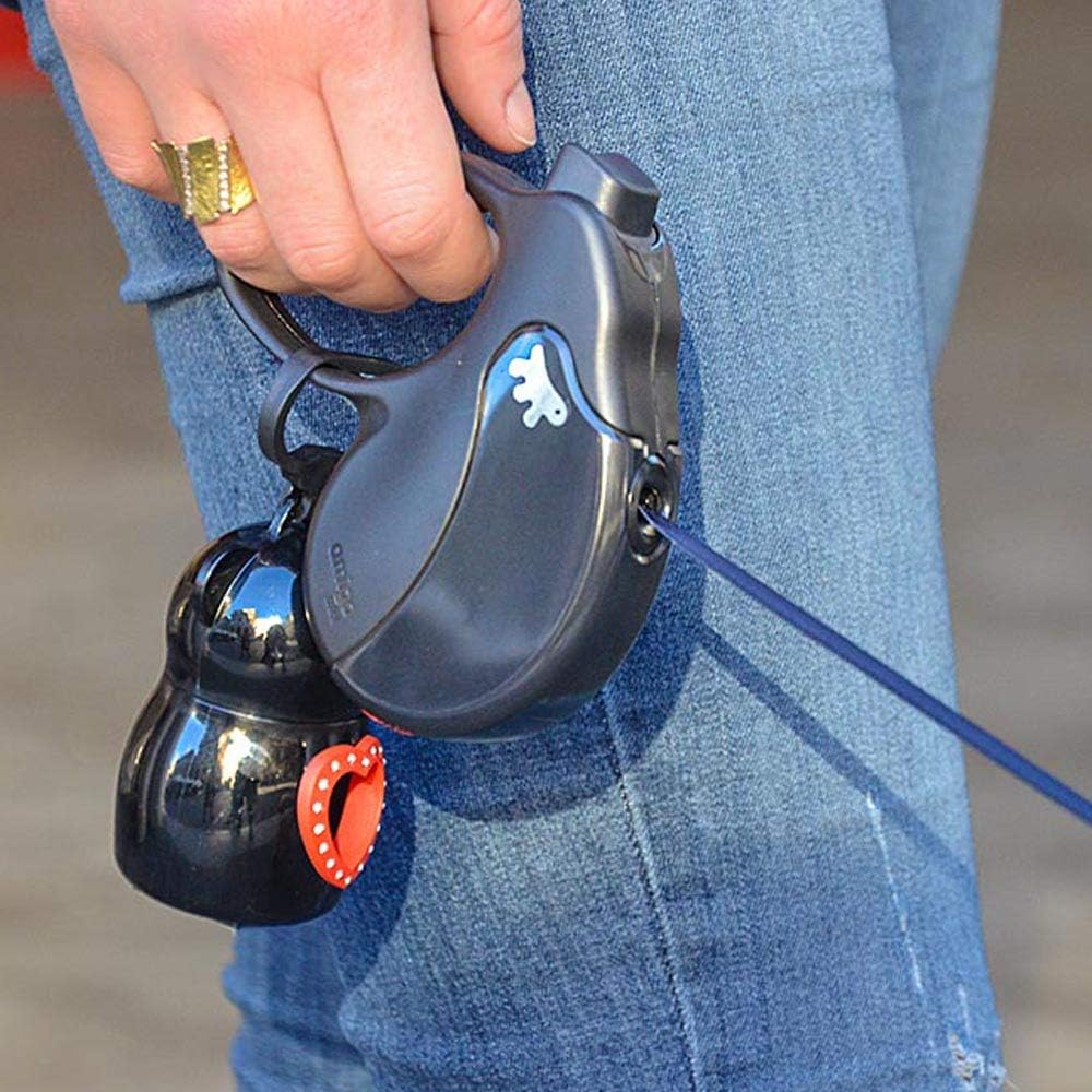 Retractable Dog Lead AMIGO TAPE S, Extending Tape, 5 M, Max 15 Kg, Red