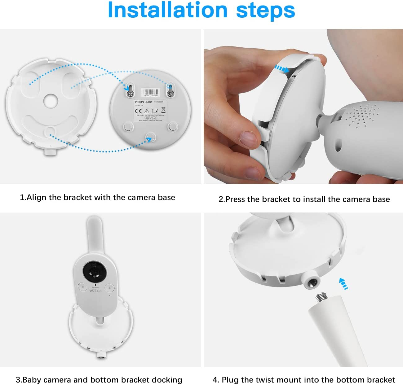HOLACA Flexible Twist Mount Bracket for Nannio Hero 2/ Hero3 Video Baby Monitor image number 5