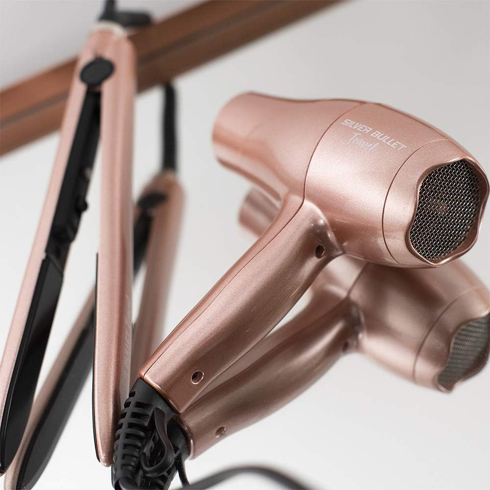 Silver Bullet Luxe Travel Set 2200W Hair Dryer & Straightener, Rose Gold image number 2