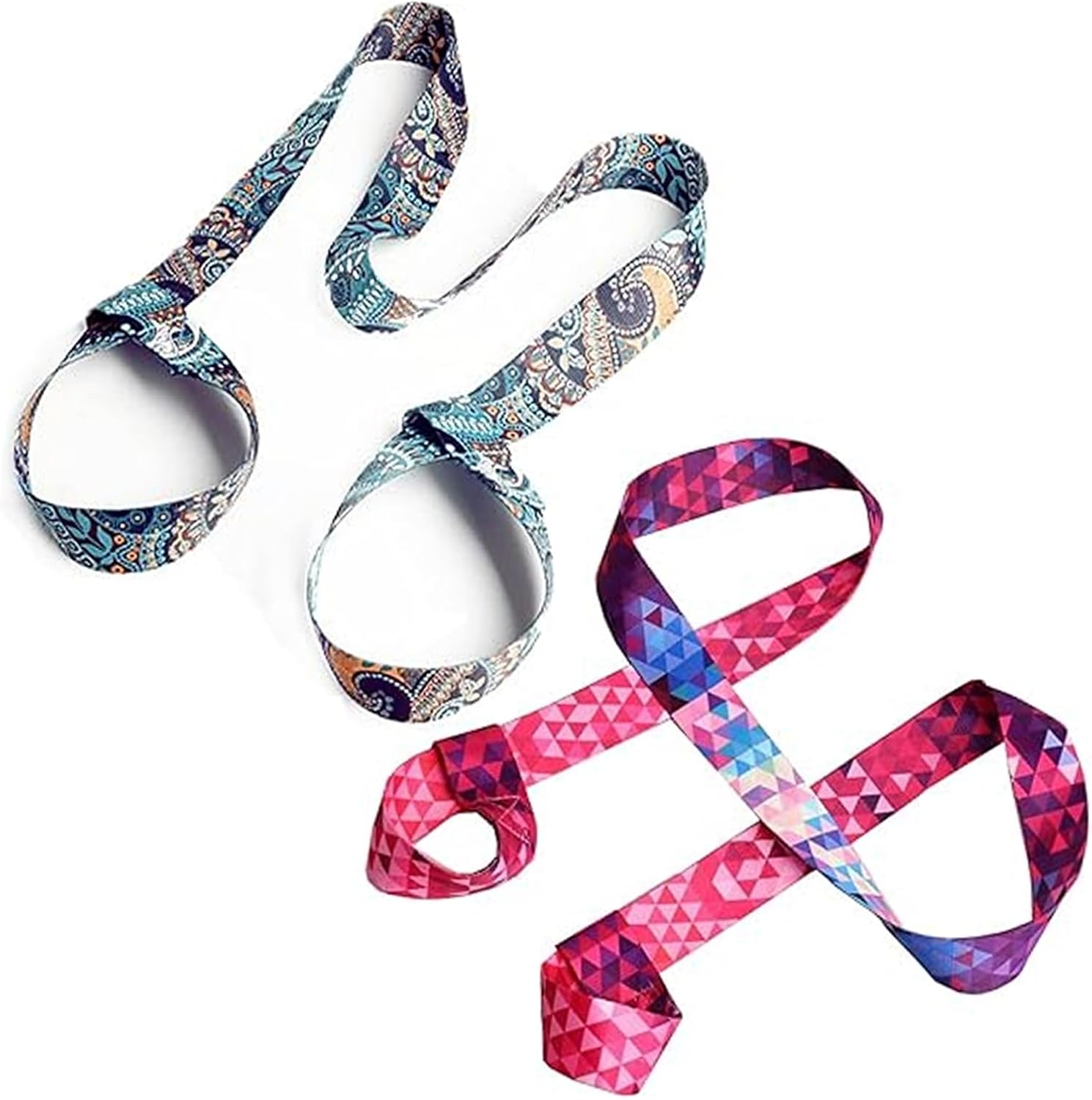 Adjustable and Organic Cotton Yoga Mat Carry with 2 Packs Portable Elastic Travel and Gym - Double Strap, Eco-Friendly Straps for All Mat Sizes (Fitness Enthusiasts)