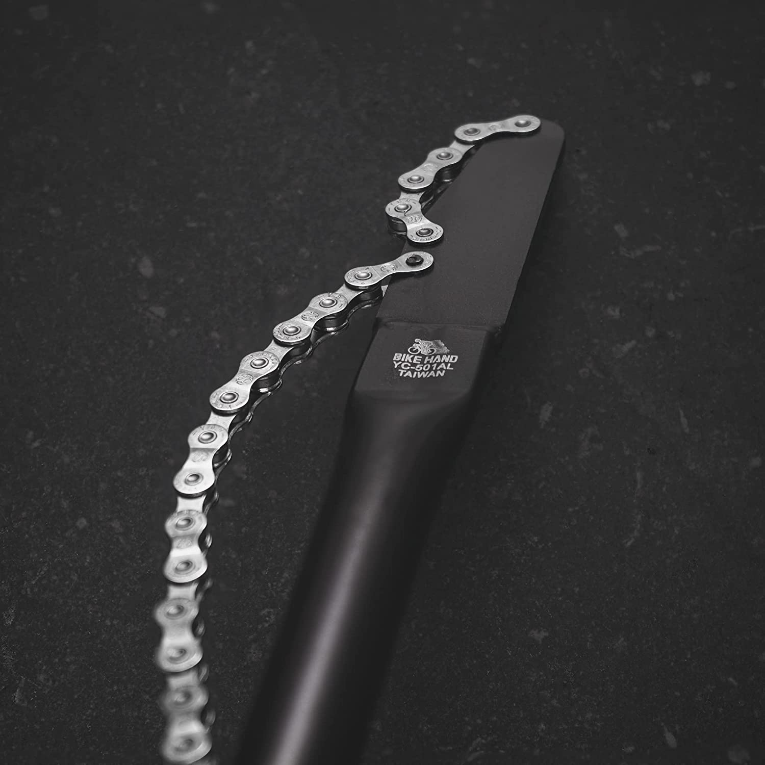 BIKEHAND Compatible with Shimano Sram Freewheel Turner Install Removal Chain Whip Tool Kit - Cassette Remover - MTB Road 8 9 10 11 12 Speed - Extra Long Handle New image number 2