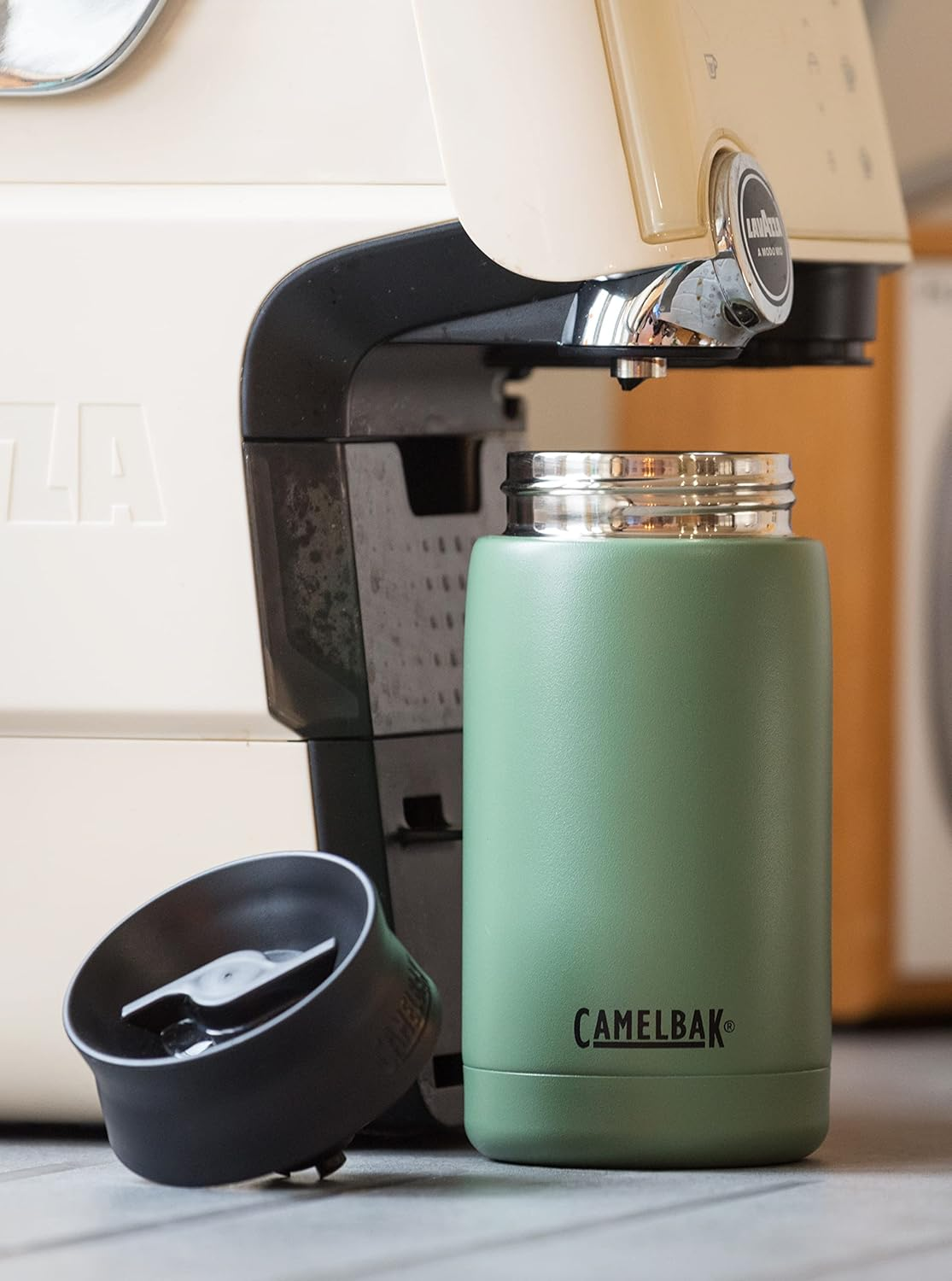 360&deg; Direct Drinking Tumbler & Water Bottle, Camelback Hot Cap, Travel Mug, Vacuum Insulated, Hot & Cold Insulated, 11.8 Fl Oz (350 Ml), White image number 2