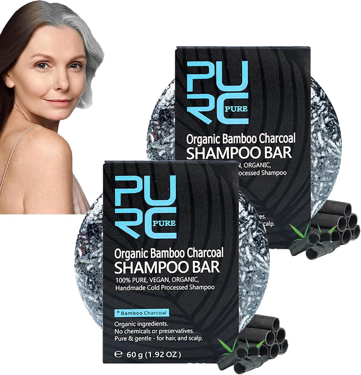 2Pcs Pure Hair Revitalization Bar,Pure Hair Darkening Shampoo Bar,Spartan - Gray Hair Reverse Bar,Hair Darkening Shampoo Bar,Reverse Grey Hair Bar Shampoo image number 5