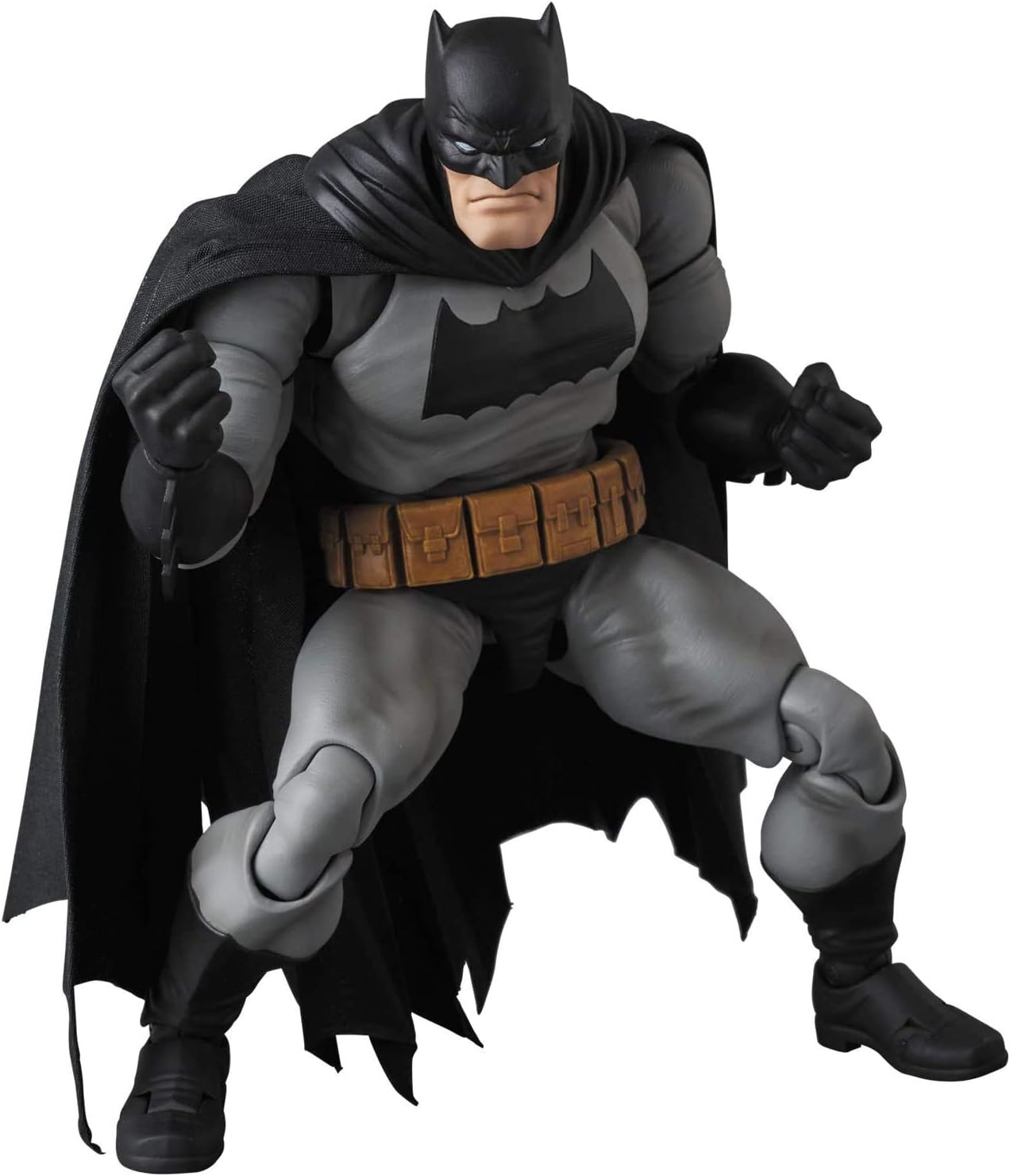 MEDICOM TOY Batman MAFEX Action Figure, Based on DC Comics the Dark Knight Returns, Highly Articulated, Poseable Cape, Multiple Hands, Two Heads, Stand, Adult, 6X6X8 Inches image number 1