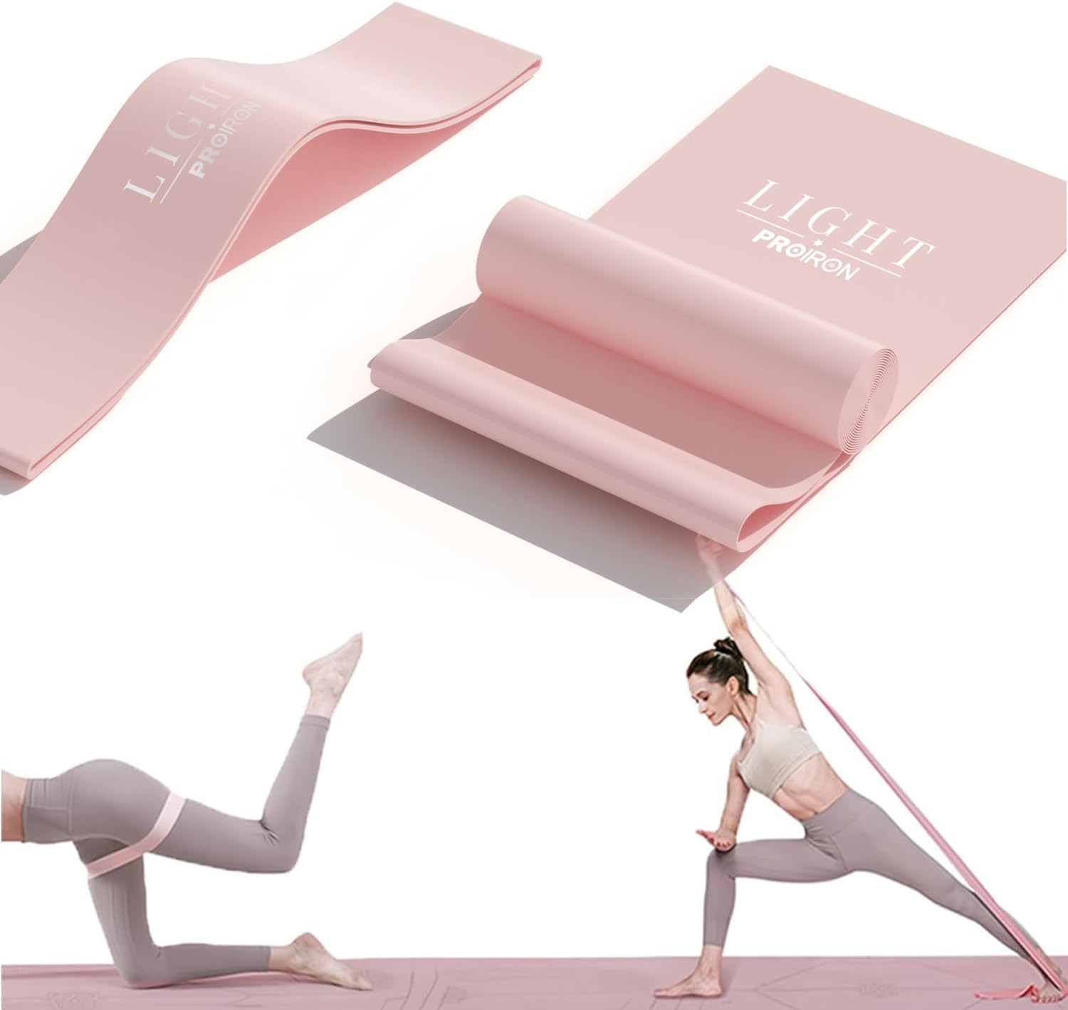 PROIRON 2 in 1 Resistance Bands Set - Includes Resistance Loop Bands, Physical Therapy Bands for Home Fitness, Stretching, Strength Training, Physical Therapy,Elastic Workout Bands for Whole Body