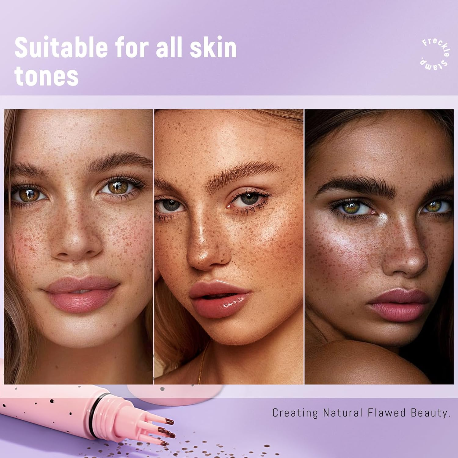 Noerrors Freckle Stamp Pen, Magic Fake Freckles Marker, Quick Drying, Lifelike, Waterproof, Long-Lasting Liquid Fake Freckle Stain for Natural-Looking Sun Make-Up, Medium Brown - Deep Brown image number 2