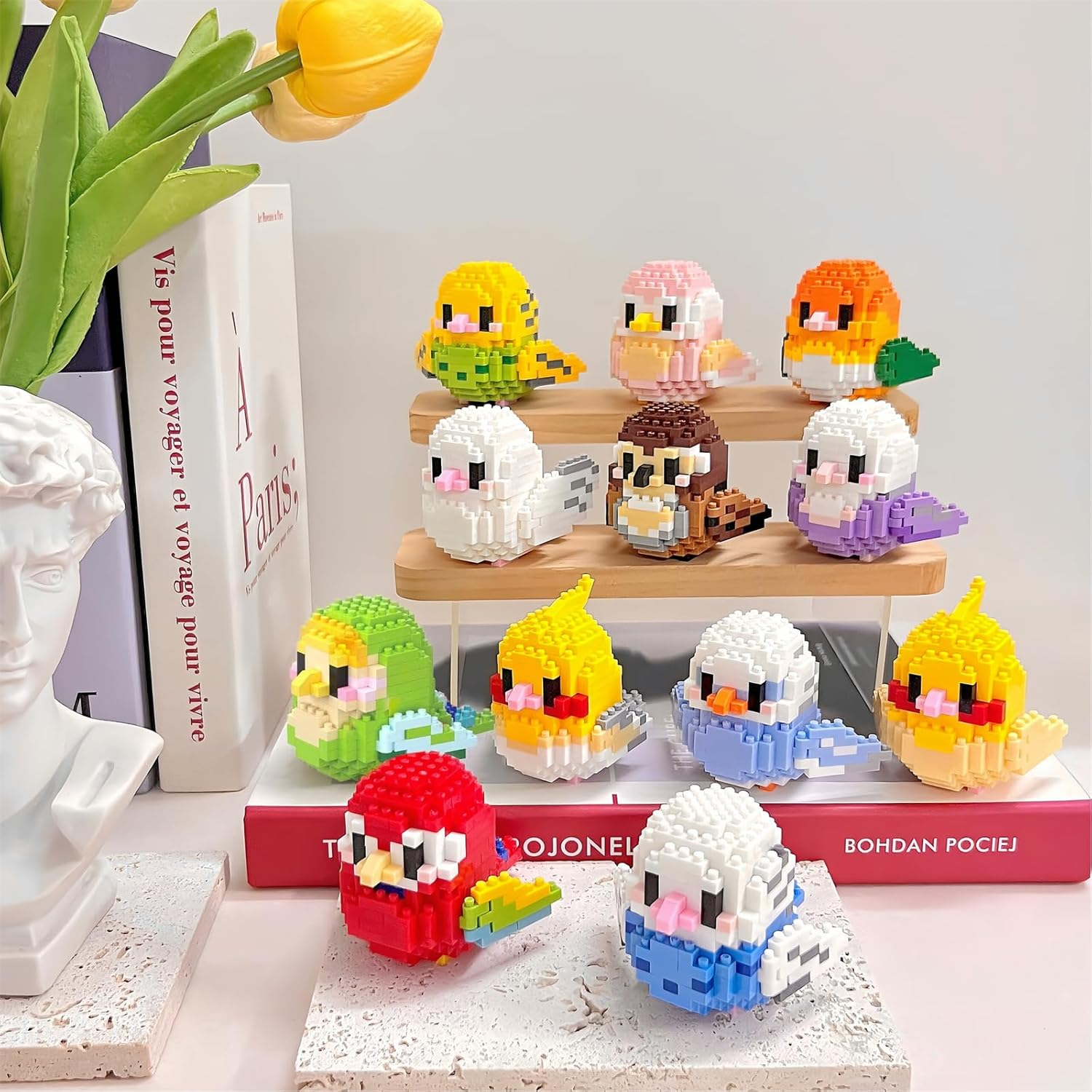 NOOLY Bird Micro Building Blocks Set for Home and Office Decoration WKLJM-01 253Pcs (Blue) 8913 image number 5