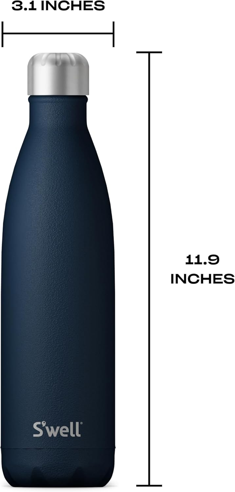 S'Well Stainless Steel Water Bottle, 25Oz, Azurite, Triple Layered Vacuum Insulated Containers Keeps Drinks Cold for 48 Hours and Hot for 24, BPA Free, Perfect for on the Go image number 2