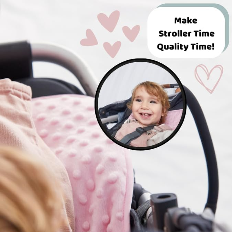 Looky Lou Stroller Mirror - See Baby'S Face in Forward-Facing Pram. Baby Must Haves/Baby Registry Must Haves - Perfect Baby Gift or Baby Gifts ; Use for Baby Travel and Toddler Travel. image number 4