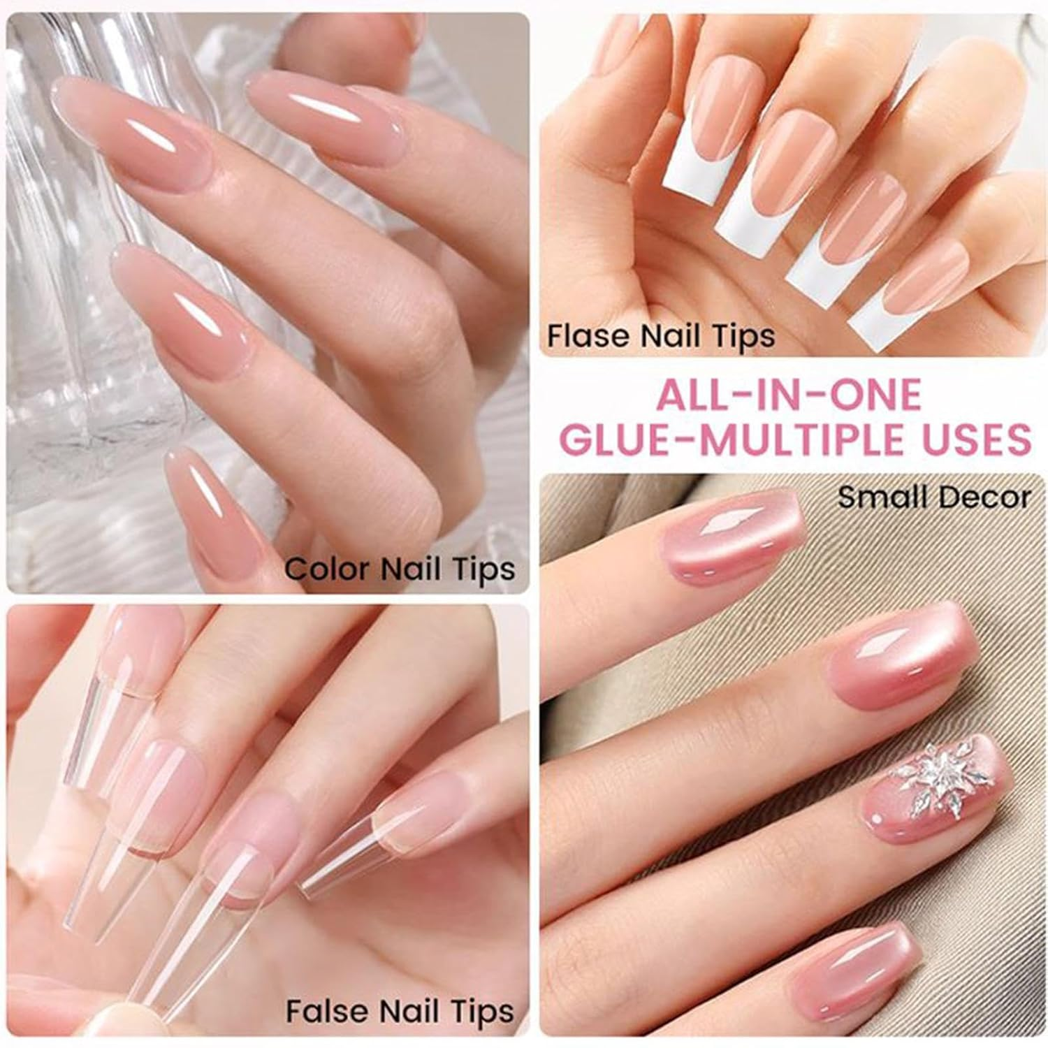 Vgvgaj Press on Nail Glue - Portable Artificial Nail Adhesive | No UV Light Needed Manicure Supplies for Home Travel Creative Stylists Beauty Lovers Busy Professionals Women Girls Mothers image number 3