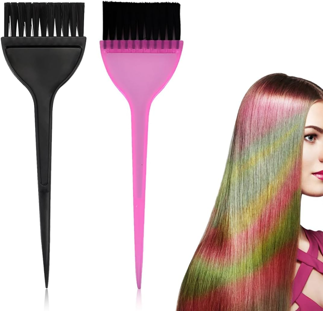 LAKJUOZ Hair Dye Brush Hair Dyeing Brush 2 Pieces Brush Hair Dyeing Hair Dye Comb Brushes Hair Dye Brush Applicator Tools for Barbershop and Home Colouring