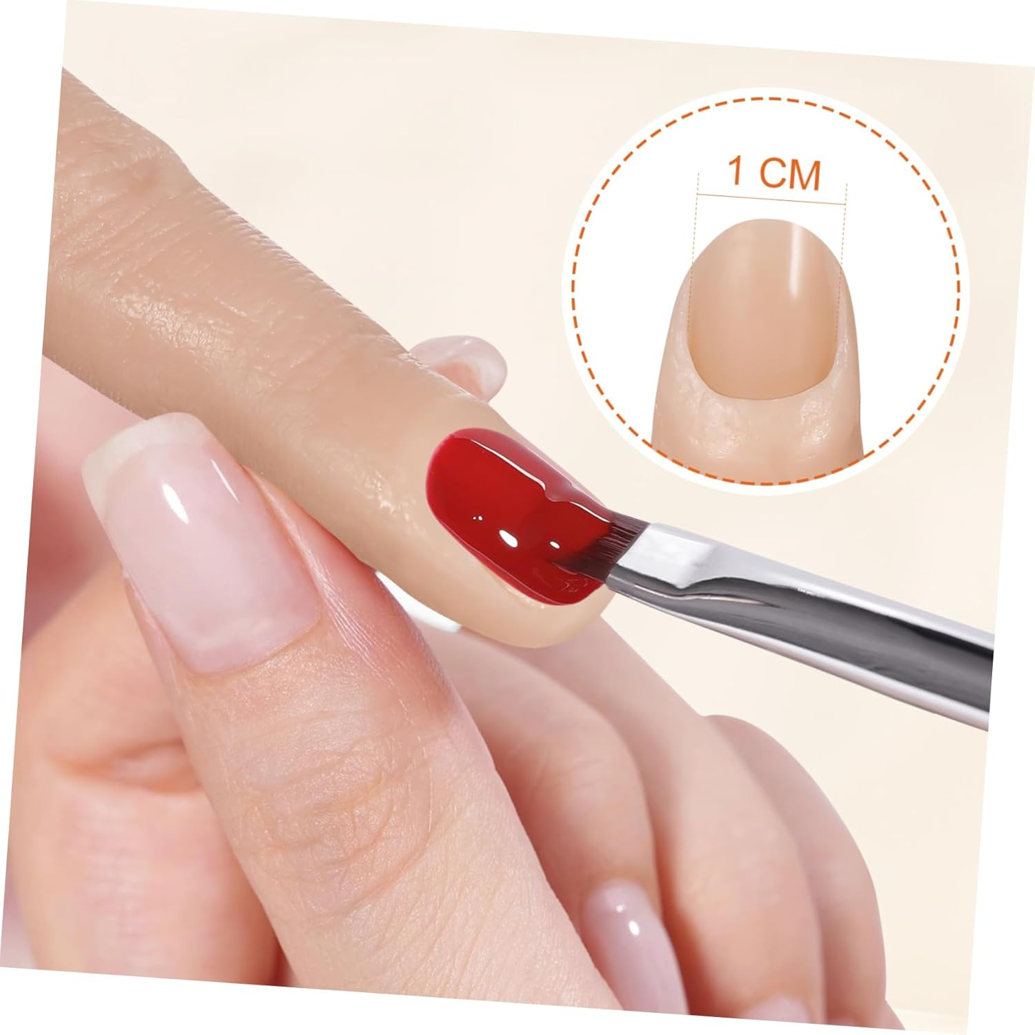 Outanaya Silicone Practice Fake Nail Finger Color Flexible Bendable for Nail Art Training Display Home Salon image number 5