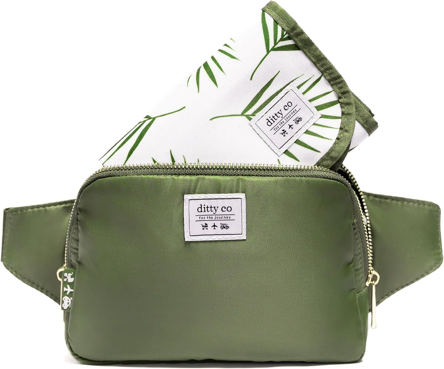 Mini Diaper Bag Belt Bag with Changing Pad - Compact Crossbody for Moms - Hands-Free Baby Travel Essentials - Stylish and Lightweight for On-The-Go Parents - Waterproof and Washable Design, image number 6