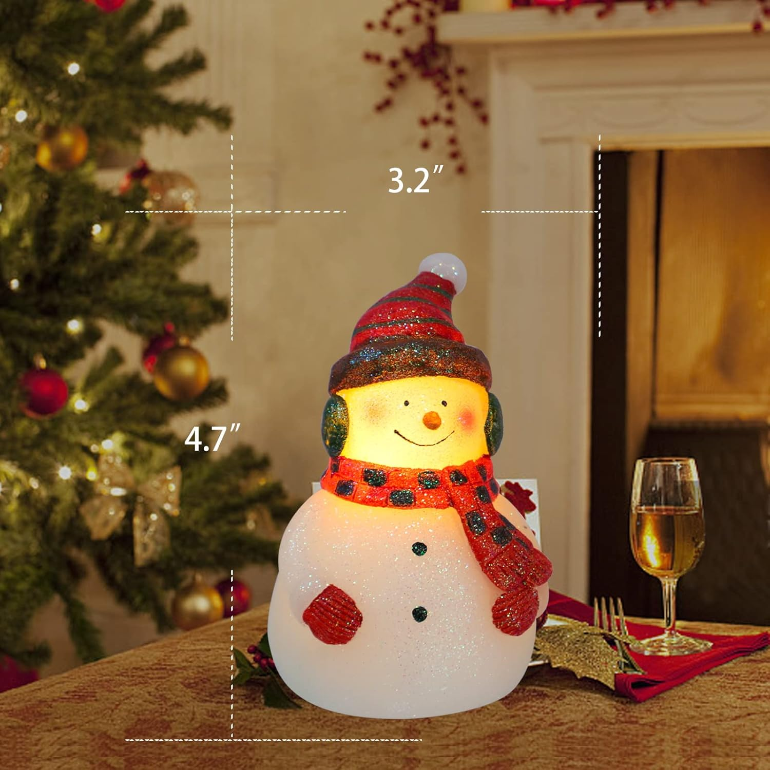 Impress Life Christmas Snowman Flameless Candles with Remote, Holiday Theme LED Candles, Battery Operated Real Wax Candles for Bedroom Party Winter Xmas Decor - Set of 3 image number 1