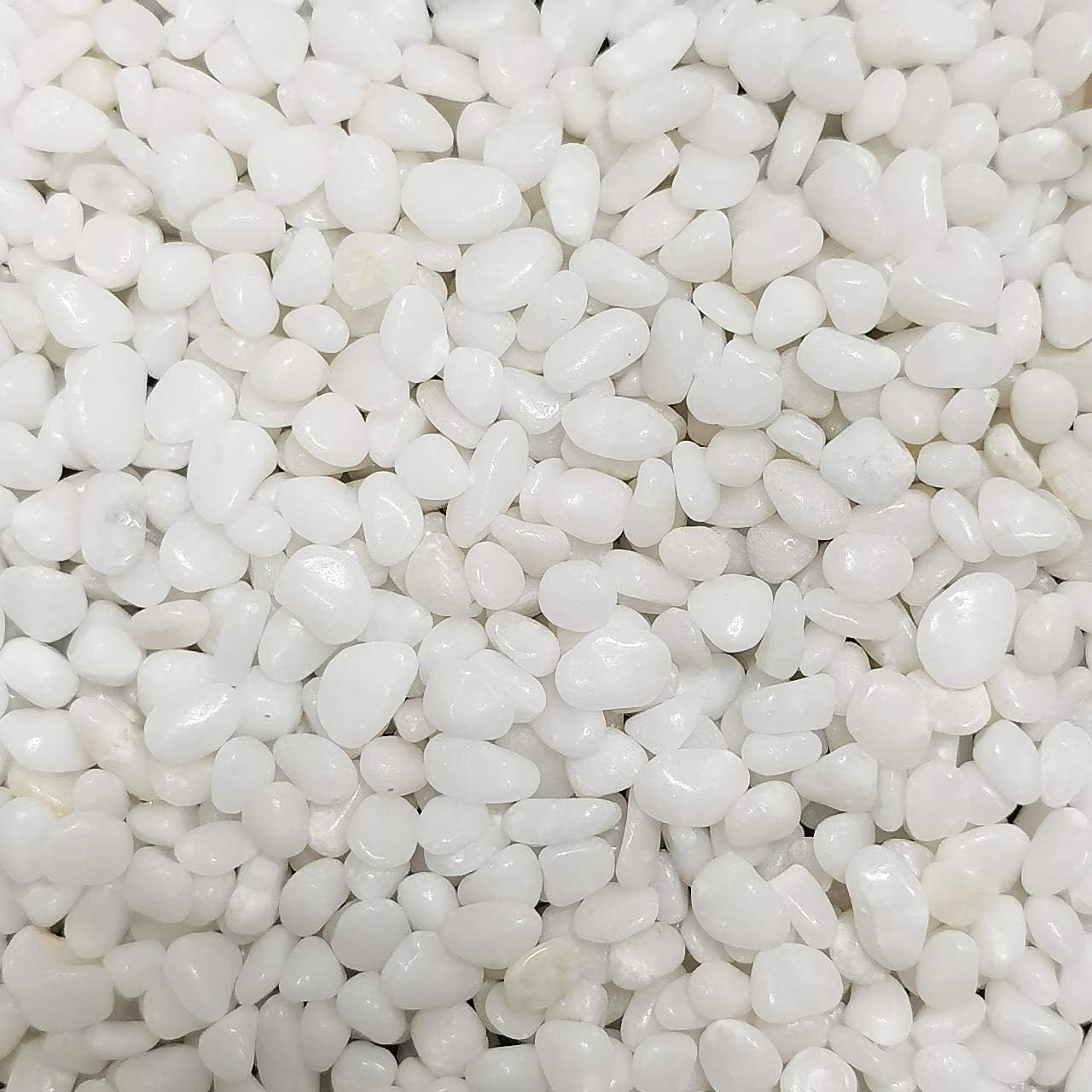 Natural Polished Decorative White Pebbles - Small Stones 3/8" Gravel Size,River Rocks Pebbles for Plants, Home DIY Decor,Aquarium Gravel,Vase Fillers,Fairy Garden,Landscaping Outdoor Stones. image number 2