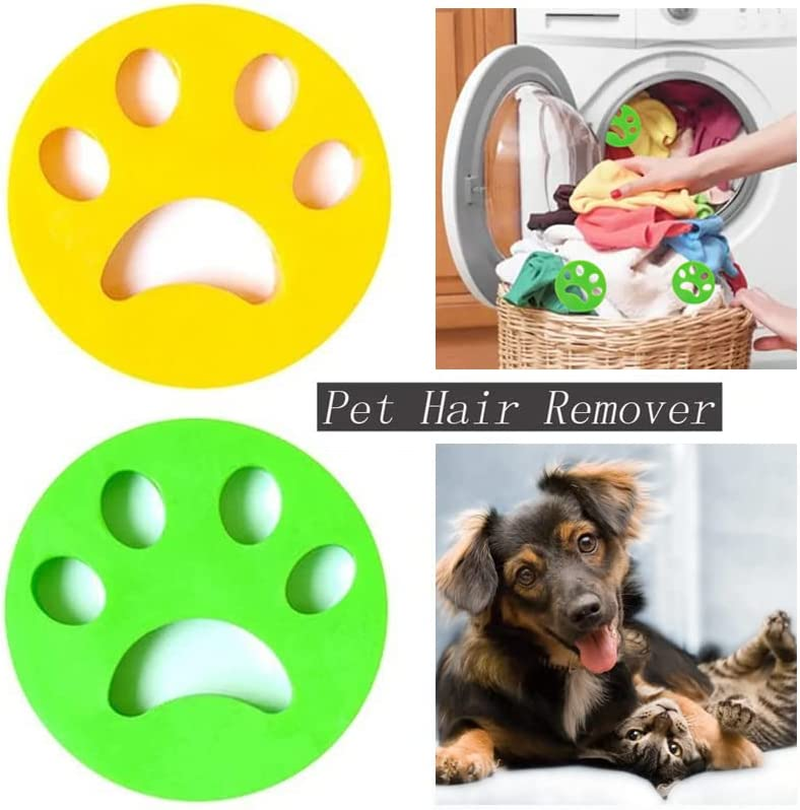 4 PCS Pet Hair Remover Hair Catcher,For Laundry Reusable Silicone Lint Catcher for Washing Machinehousehold,Yourlaundry,Clothes,Bedding image number 2