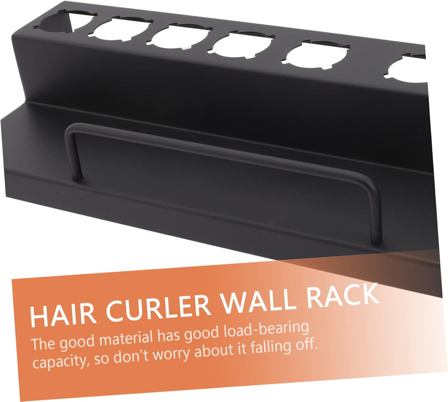VINTORKY Wall Hanging Hair Curler Rack Black Punch Hair Styling Tool Organizer for Bathroom and Barber Shop with Strong Load Bearing Capacity and Compatibility image number 5