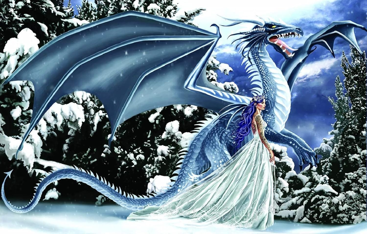 Sunsout 67696 Ice Dragon 1000Pc Jigsaws image number 2