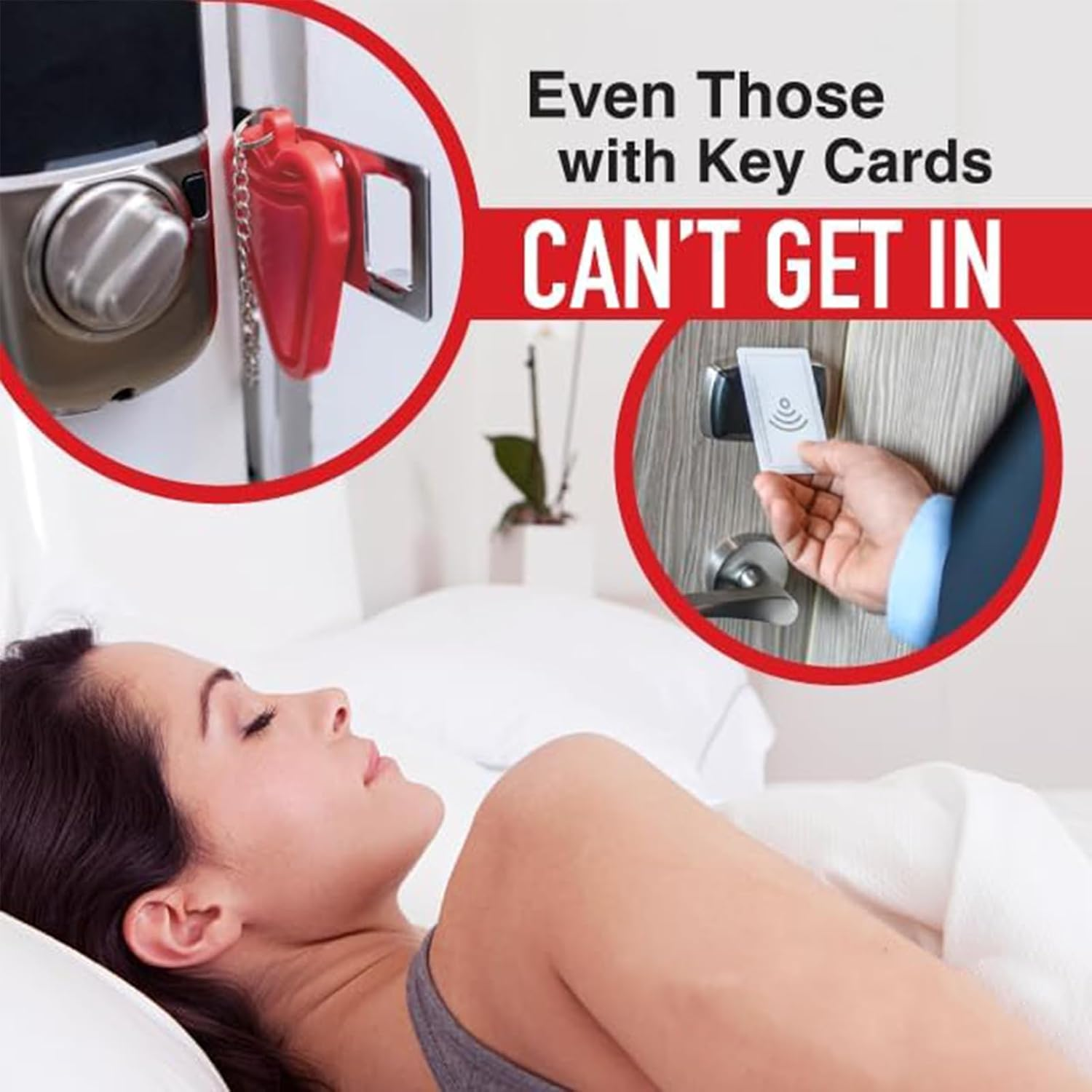 Nlvnmv 4 Pack Portable Door Locks for Travel and Home, Extra Security Lock for Inward-Opening Doors, Prevent Unauthorized Entry in Hotels, Bedrooms, Apartments image number 3