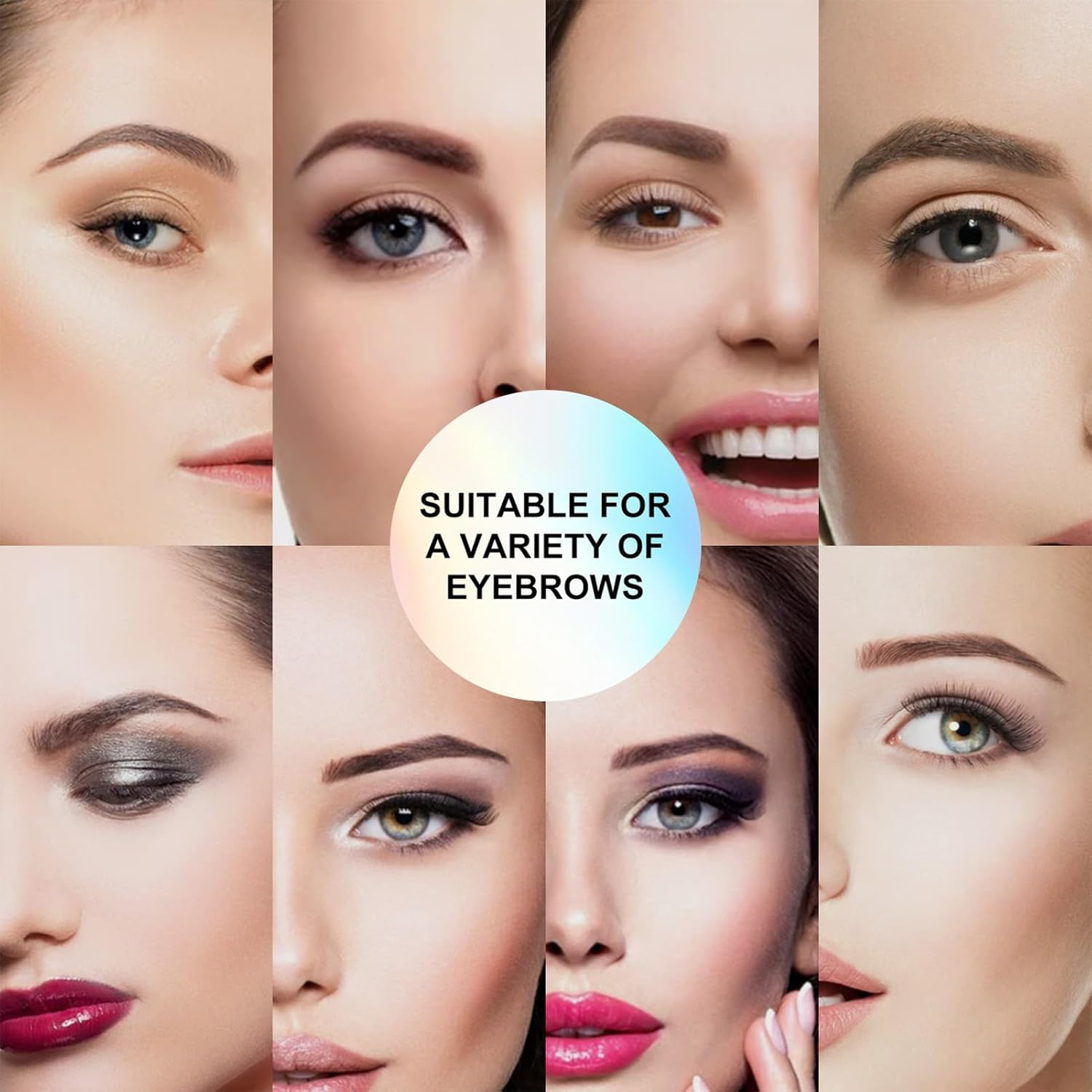 Eyebrow Stencils for Older Women, Eyebrow Template Brow Stencil, E-Yebrow Stencils, Brow Charm for Home, Outdoor, Women, Girl, Beginners, Important Occasion - Dark Gray image number 2