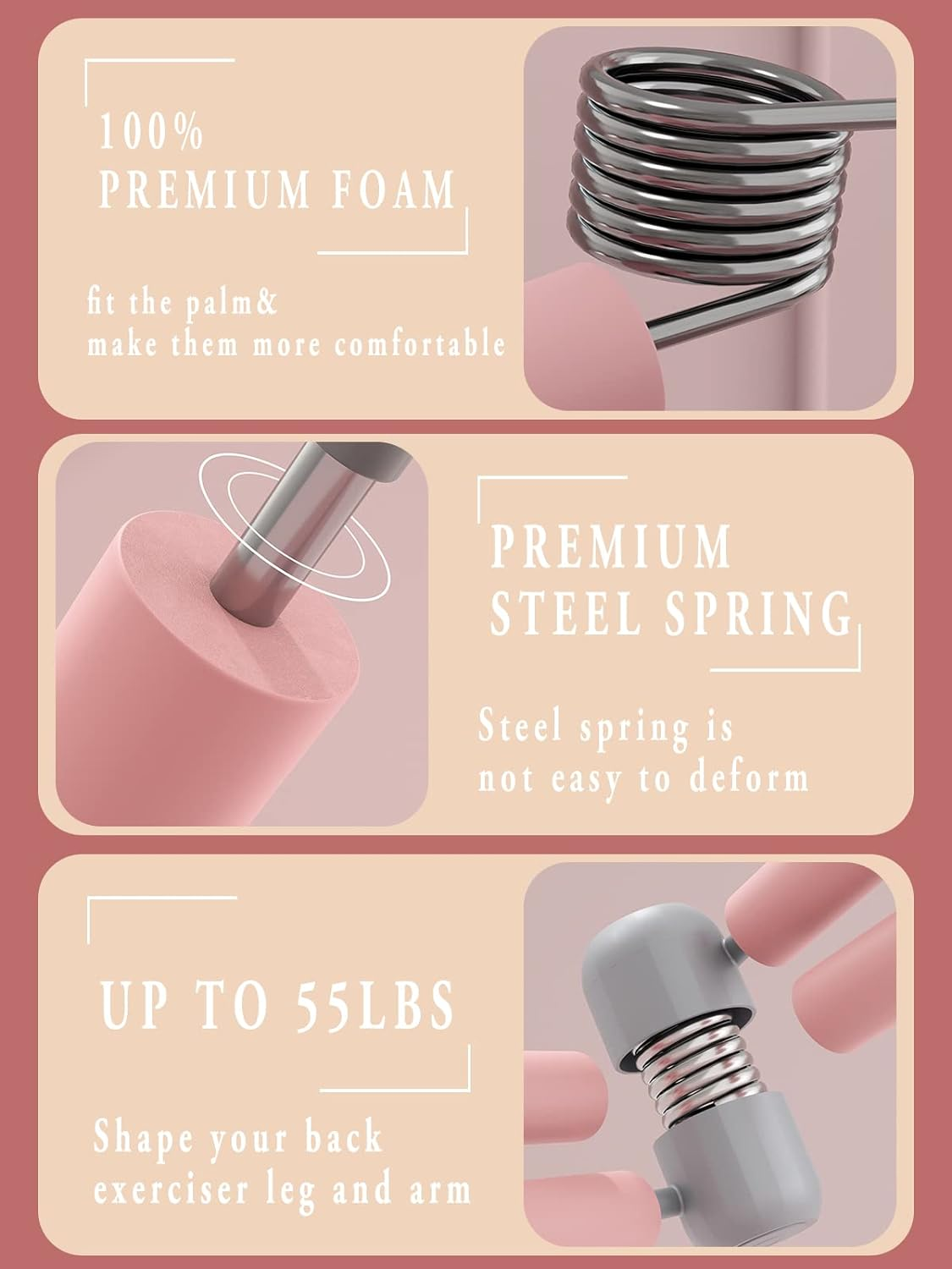 Pink Thigh Master Workout Exerciser Thigh Toner Trimmer Butt Leg Arm Chest Toner, Used in Home Gym to Weight Loss, Thin Thigh and Leg Shaping