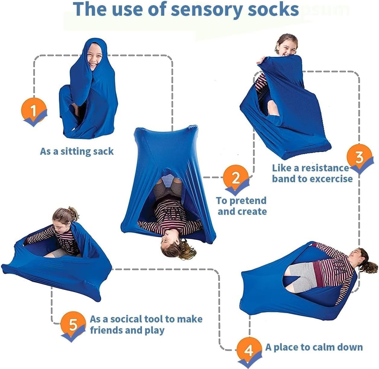 WGUST Sensory Body Sock for Autism for Kids Adults Boys Girls Full Body Wrap for Hyposensitivity Compression Anxiety ADHD ASD Special Needs (Color : Green, Size : Xl/X-Large-74 * 165Cm) image number 3