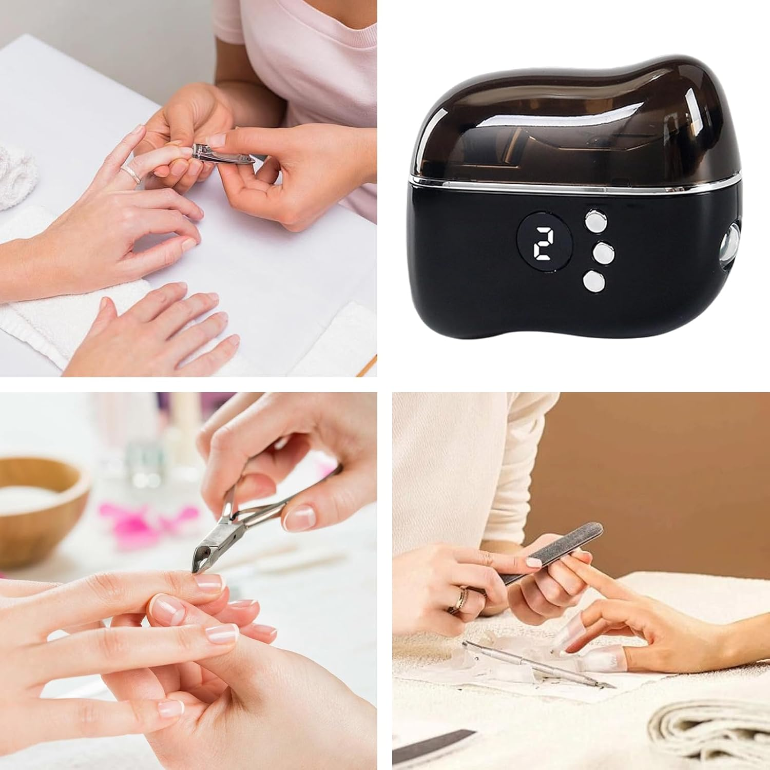 Electric Nail Clipper | Toenail File with LED Light,Portable Fingernail File - for Women Men Busy Professionals Home Office Dormitory Apartment Salon