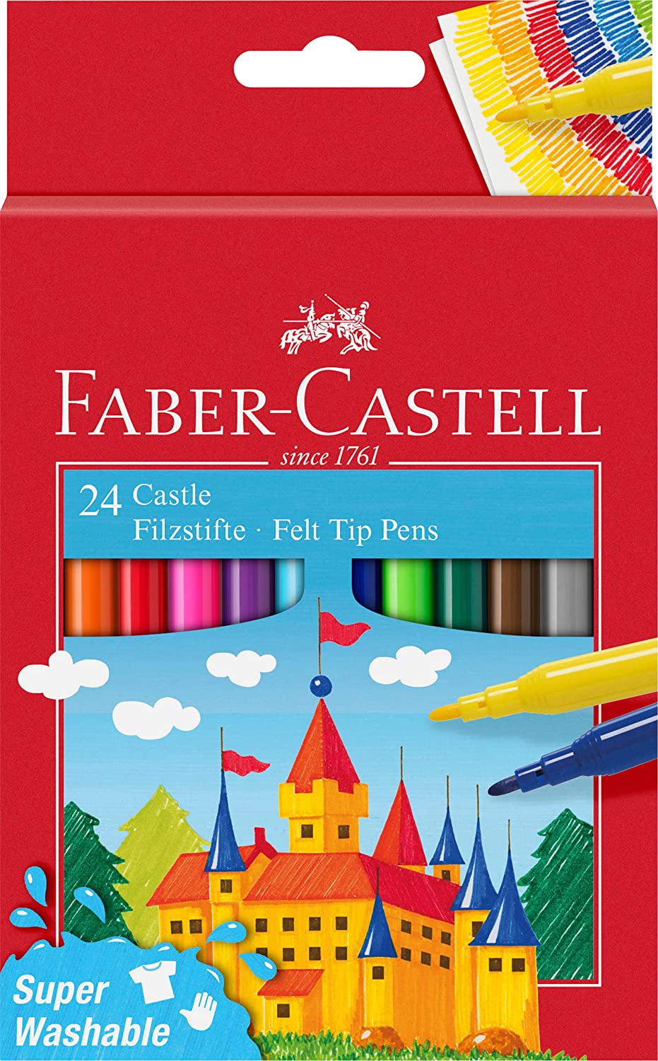 Faber-Castell Felt-Tip Colour Markers Assorted &ndash; Pack of 12 image number 4