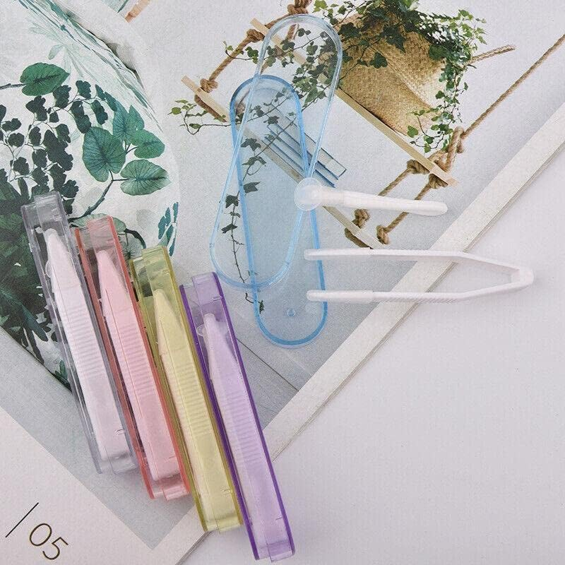 AIMALL Contact Lens Tweezers Stick Inserter Remover Tool Kit Tip Storage Case Box Set - Precision Tweezers & Stick, Portable Compact Design for Travel - Pink image number 2