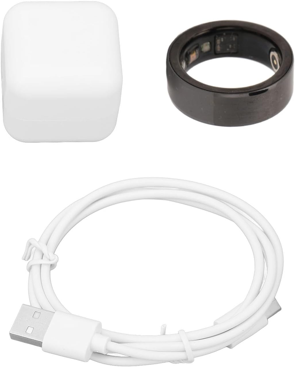 Fitness Smart Ring Flexible Health Tracking Ring for Blood Pressure Body Temperature Monitoring Adjustable Fitness Tracker for Men Women Gift Size 18 image number 2