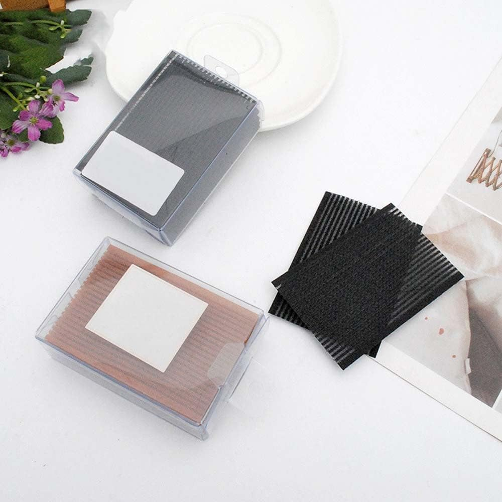 20 Pcs Black Magic Bangs Hair Pad, Plastic Paste Posts Square Hair Pad, Hair Styling Tool Barber Acessories Hair Holder Barber Grippers, Hair Accessories image number 4