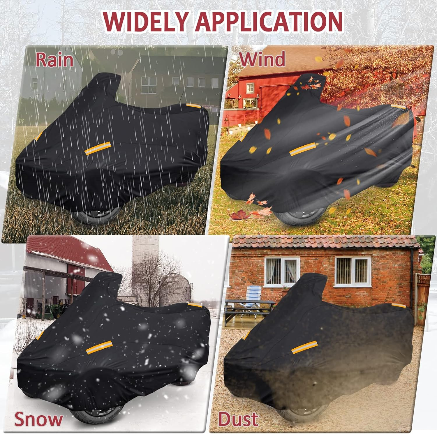 Starknightmt Spyder Full Cover, Waterproof Cover Compatible with Can Am Spyder RT/RT Limited 2010-2019 All Weather Protection Replacement OEM 219400860 Accessories image number 3