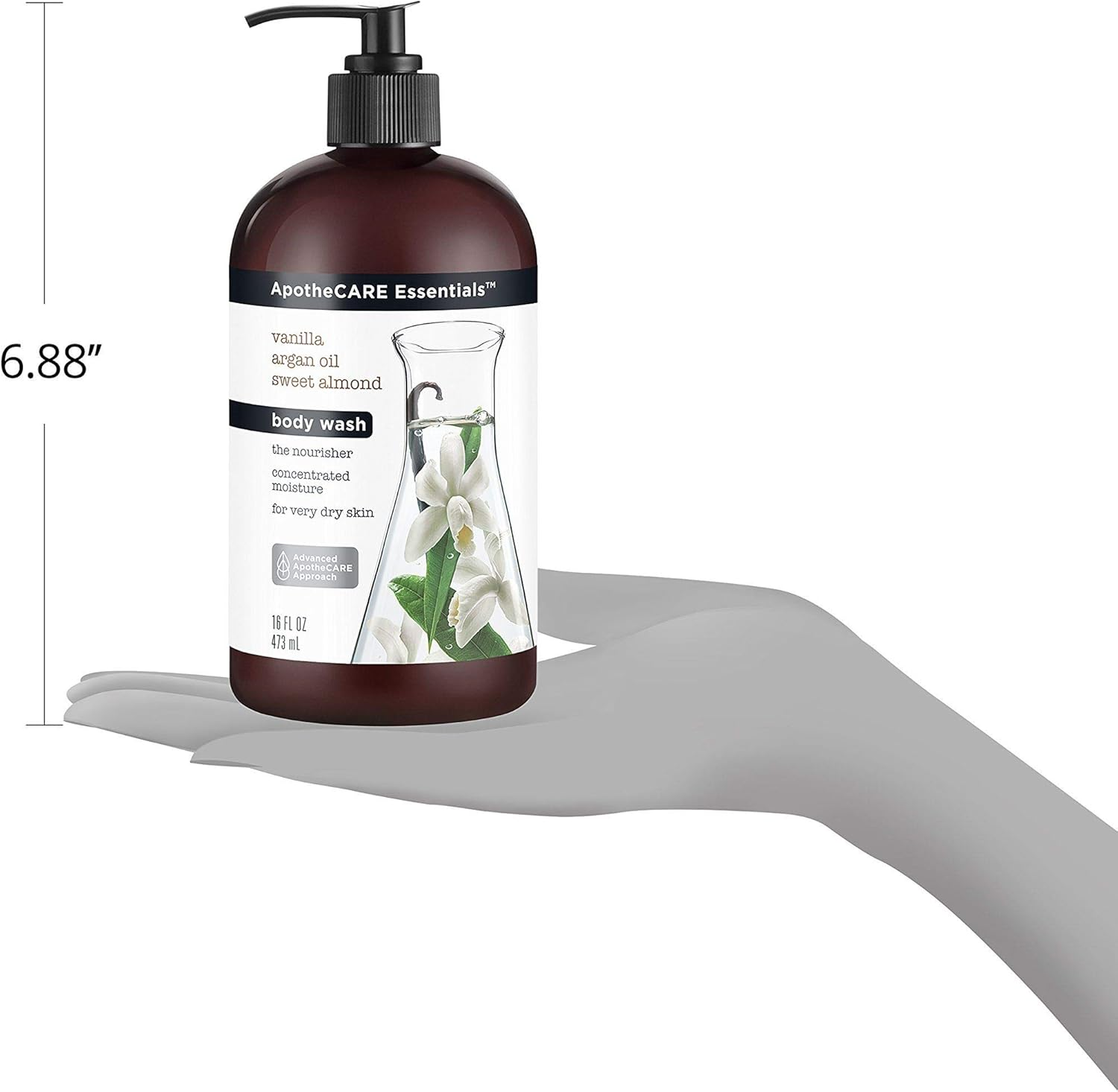 Apothecare Essentials the Nourisher Body Wash, Vanilla, Argan Oil, Sweet Almond, 16 Oz image number 4