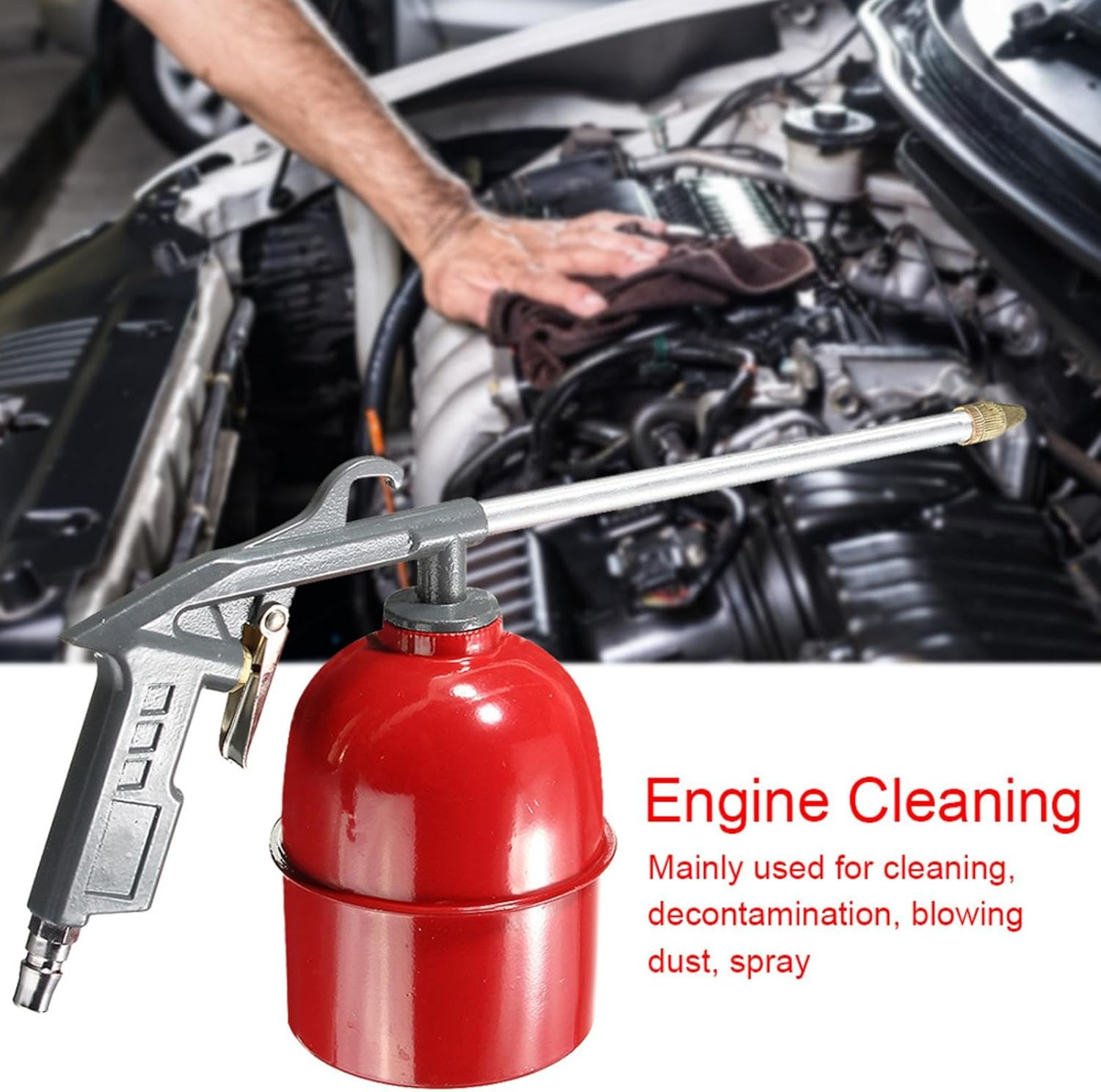 Car Engine Cleaning Guns - Automotive Cleaning Tool, Oil Channel Sprayer | Engine Degreasing Spray Nozzle Tool, Car Engine Adjustable Wash Hose Oil Channel Guns, Sprayer for Car Engine Care image number 4