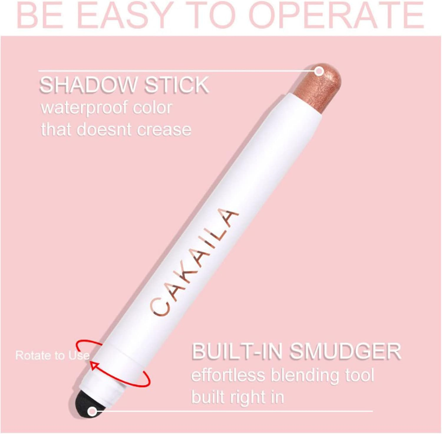 Roseflower 6 Colors Eye Shadow Stick Shimmer Eyeshadow Pen Waterproof & Long Lasting Metallic Cream Eye Shadow Pencil Eyeliner Crayon Set for Eyes Shimmer Eye Highlighter image number 6