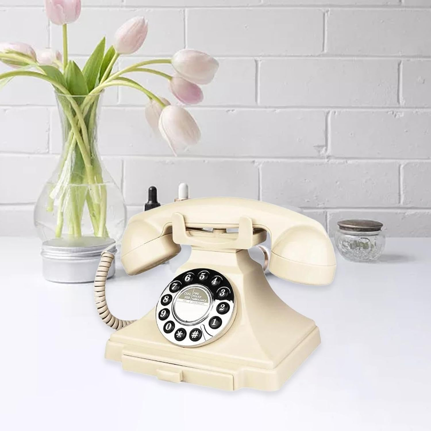 Audio Guest Book Wedding Phone Recorder Voice Recorder Phone Record Audio Audio Guestbook for Engagement Office Desk, White image number 3