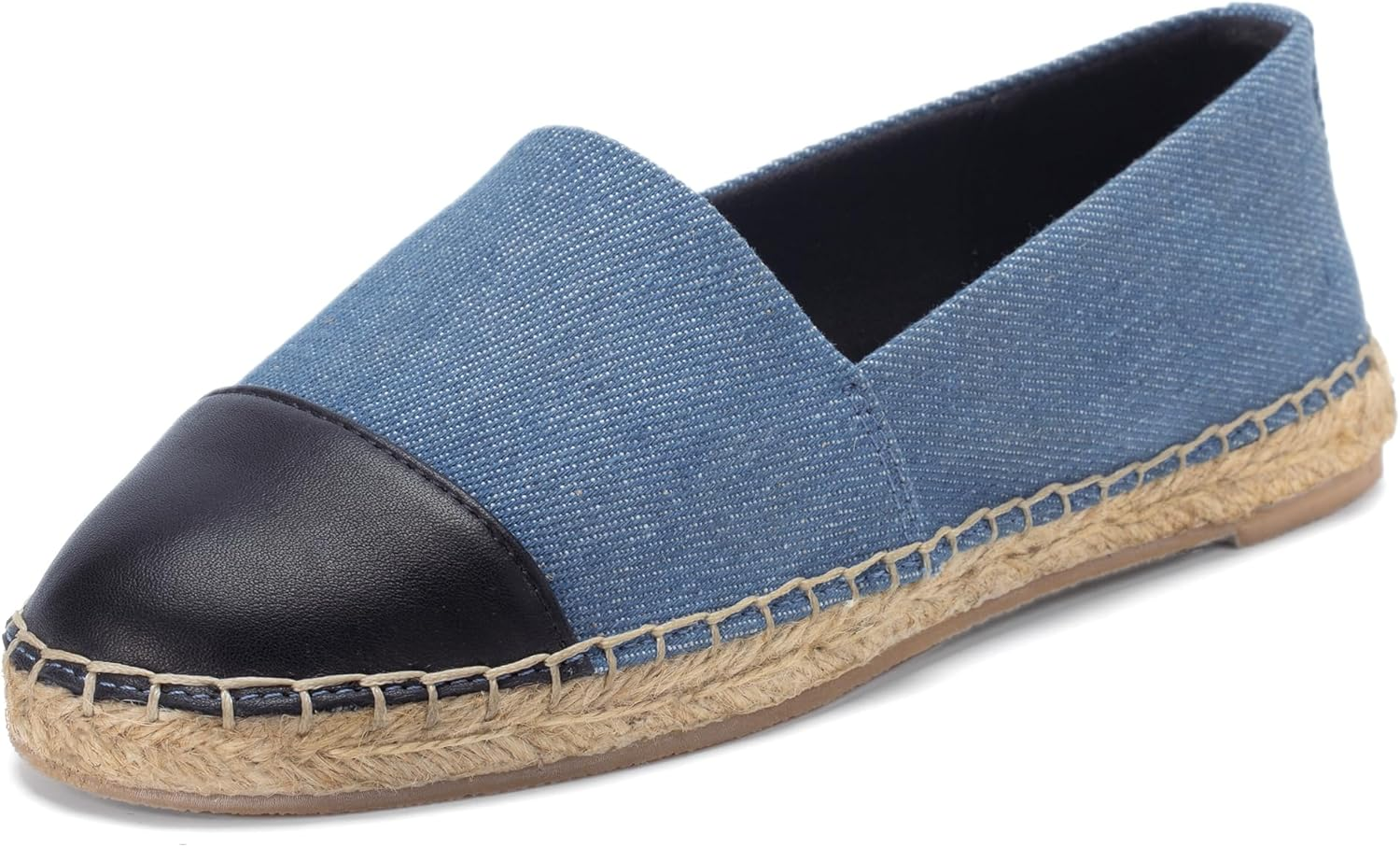Landing Craft Espadrilles Flats for Women,Nonslip Loafers Breathable round Toe Canvas Flats