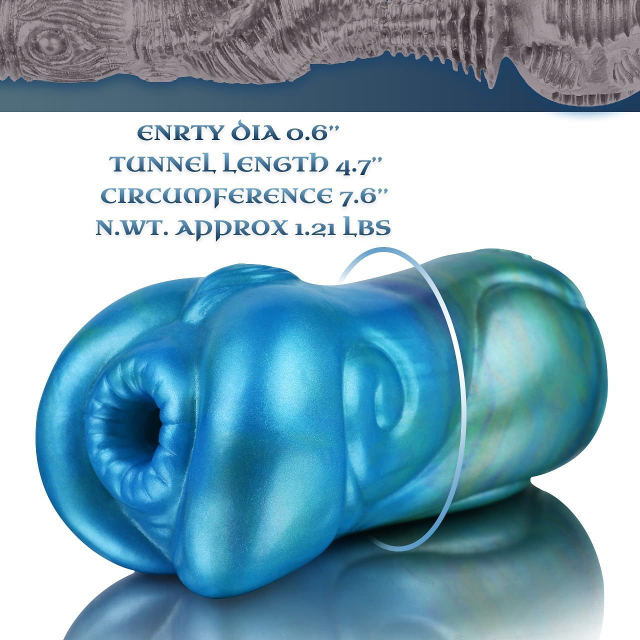 GEEBA Landing Pod Inspired Masturbator, Single Tunnel Penetration Sextoy, Close-Ended Stroker, Alien Exploration Fantasy and Animated Arousal Sex Toy image number 4