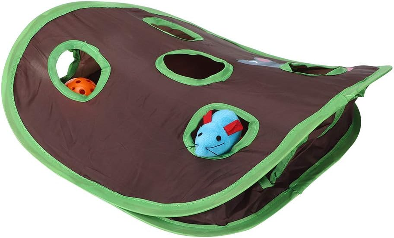 1 Set Foldable Cat Toy Pop up Open Mouse Hunt with Bell Ball Funny Interactive Hunting Pet Toys the Mouse inside Will Be Very Interesting. Perfect for Several Cats image number 2
