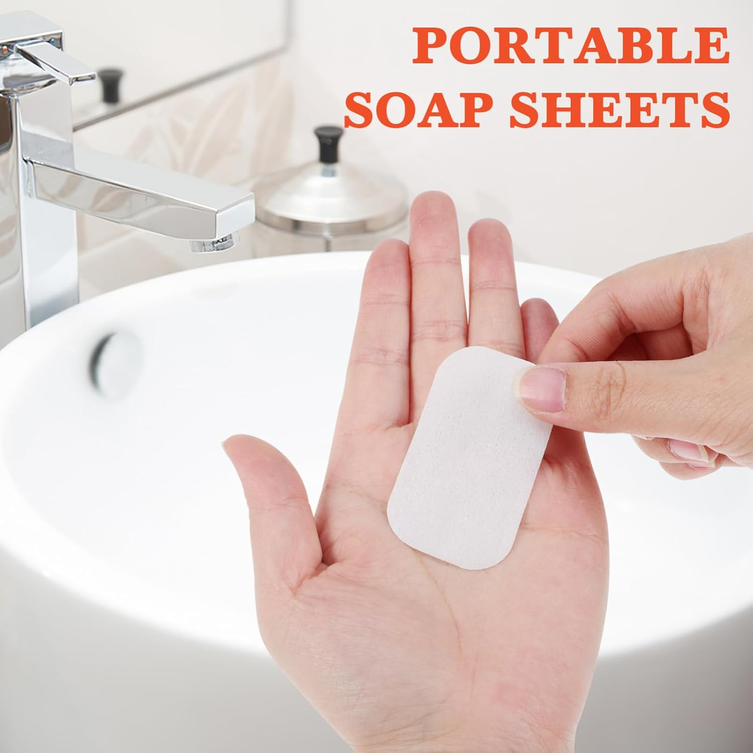 SUPVOX 3 Pcs Travel Soap Sheets Portable Paper Soap Flakes for Hand Washing Pp Material for Hiking and Travel Toiletries