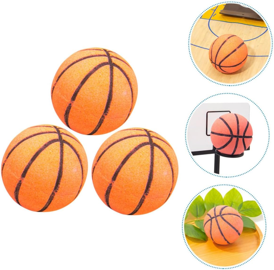 Ipetboom 3Pcs Boys and Girls Bath Salt Balls Basketball Aromatherapy Bubble Bathing Balls image number 5