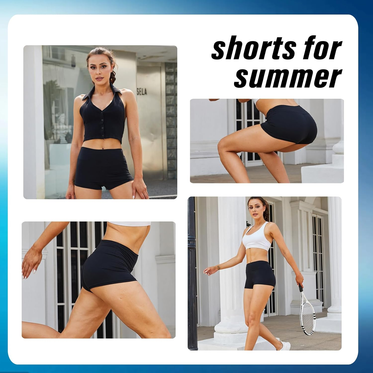 Women'S High Waist Hot Pants, Stretchy Mini Shorts, Yoga Workout Booty Shorts Gym Cycling Sports Running Leggings image number 3