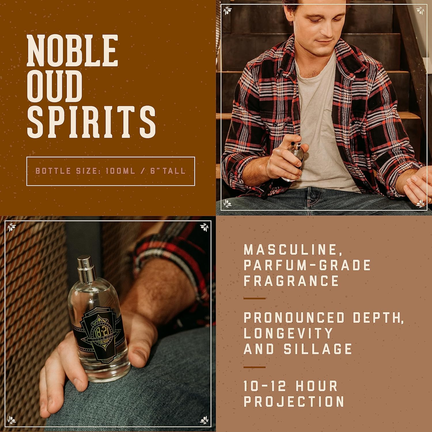 Spirits - Noble Oud by 18.21 Man Made for Men - 3.4 Oz Parfum Spray image number 3