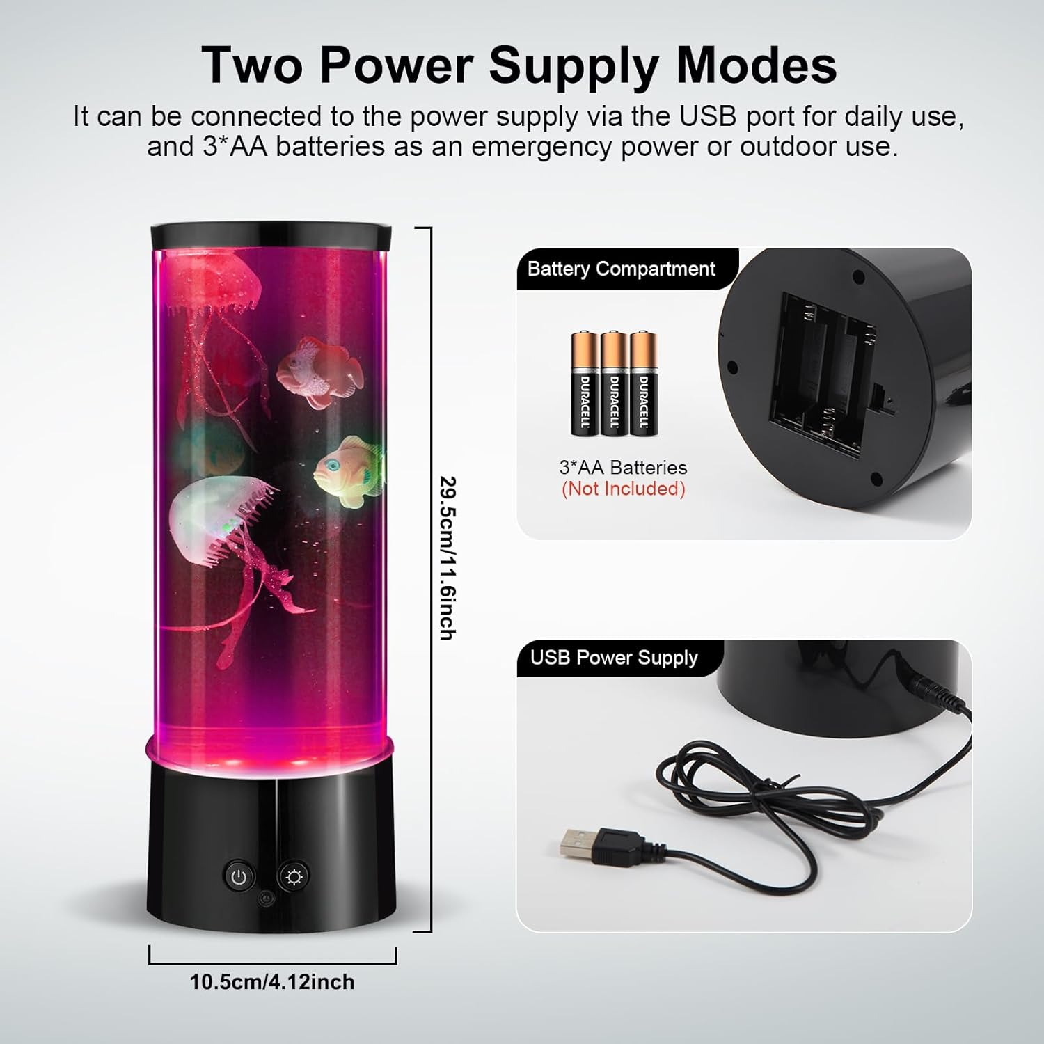 Abeststudio LED Jellyfish Lava Lamp, round Jellyfish Aquarium Light - 17 Colour Changing, 4 Modes Lighting, Dimmable Jellyfish Aquarium Lamp for Decor Home Office Relax Night Light Great Gifts for Kid image number 2