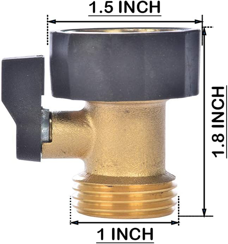 REGNHLIF 3/4" Brass Shut off Valve Garden Hose Connector image number 6