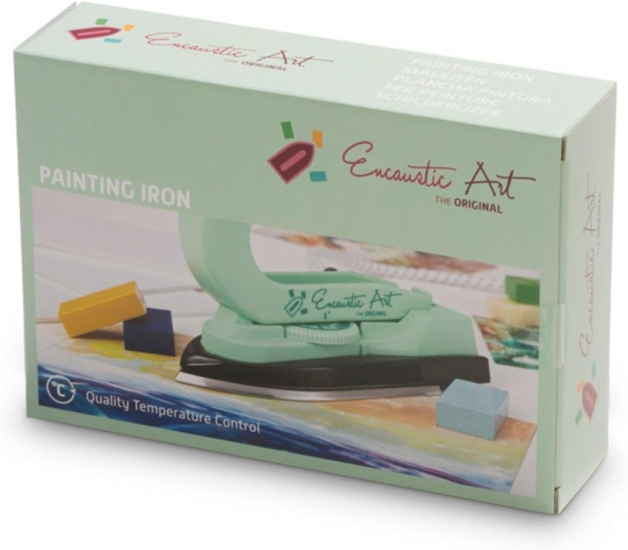 Mercurius Encaustic Art Painting Iron - Modern, Turquoise, Lightweight, Essential Basic Tool for Hot Wax Painting image number 3