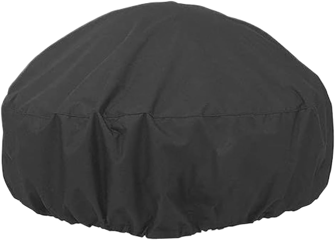 Round Cover for Fire Pit | Windproof Oxford Fabric | Waterproof Outdoor Fire Pit Cover,For Barbecue Cooking Grilling Bonfire Rain Snow Leaves Debris Bird Droppings
