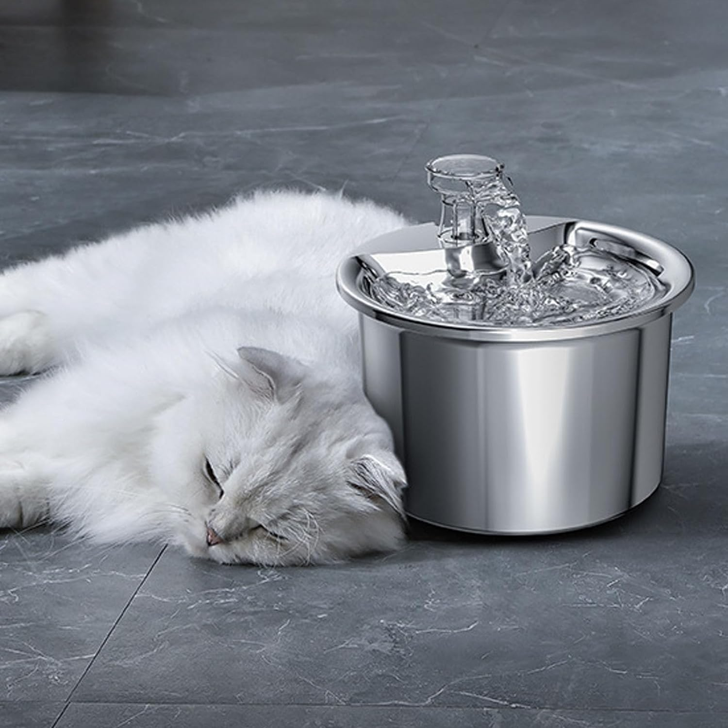 Dog Water Bowl Stainless Steel Smart Pet Water Dispenser Circulation Filtration Automatic Cat Water Fountain Large Capacity Ultra-Quiet Cat Fountains Pet Bowl image number 1