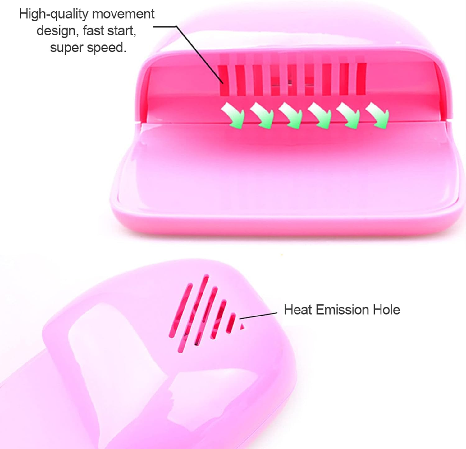 Tignapoo Mini Portable Nail Polish Dryer Fan Nail Art Drying Polish Blow Dryer Nail Cooler Nail Art Tool image number 3