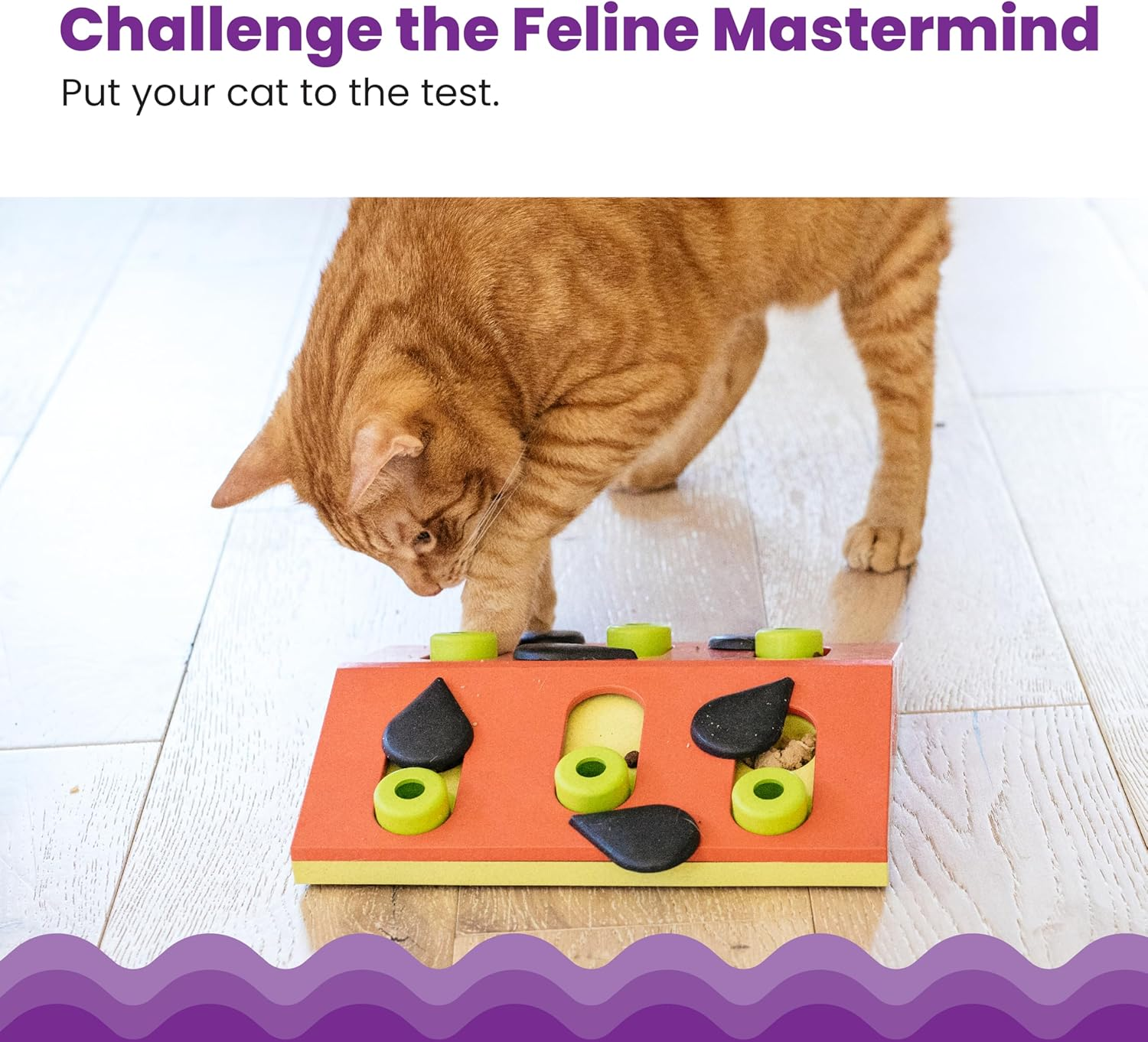 Petstages Nina Ottosson by Melon Madness Puzzle & Play - Interactive Cat Treat Puzzle image number 1